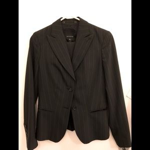 The Limited Suit/Charcoal grey and blue pinstripes